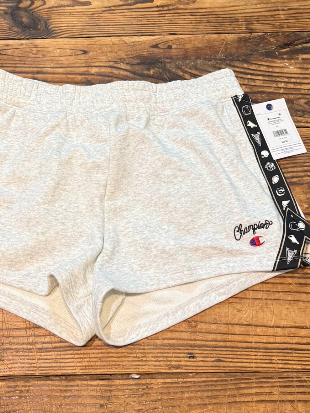 NWT Champion French Terry Pull On Shorts Gray Women Size XL NEW Limited Edition